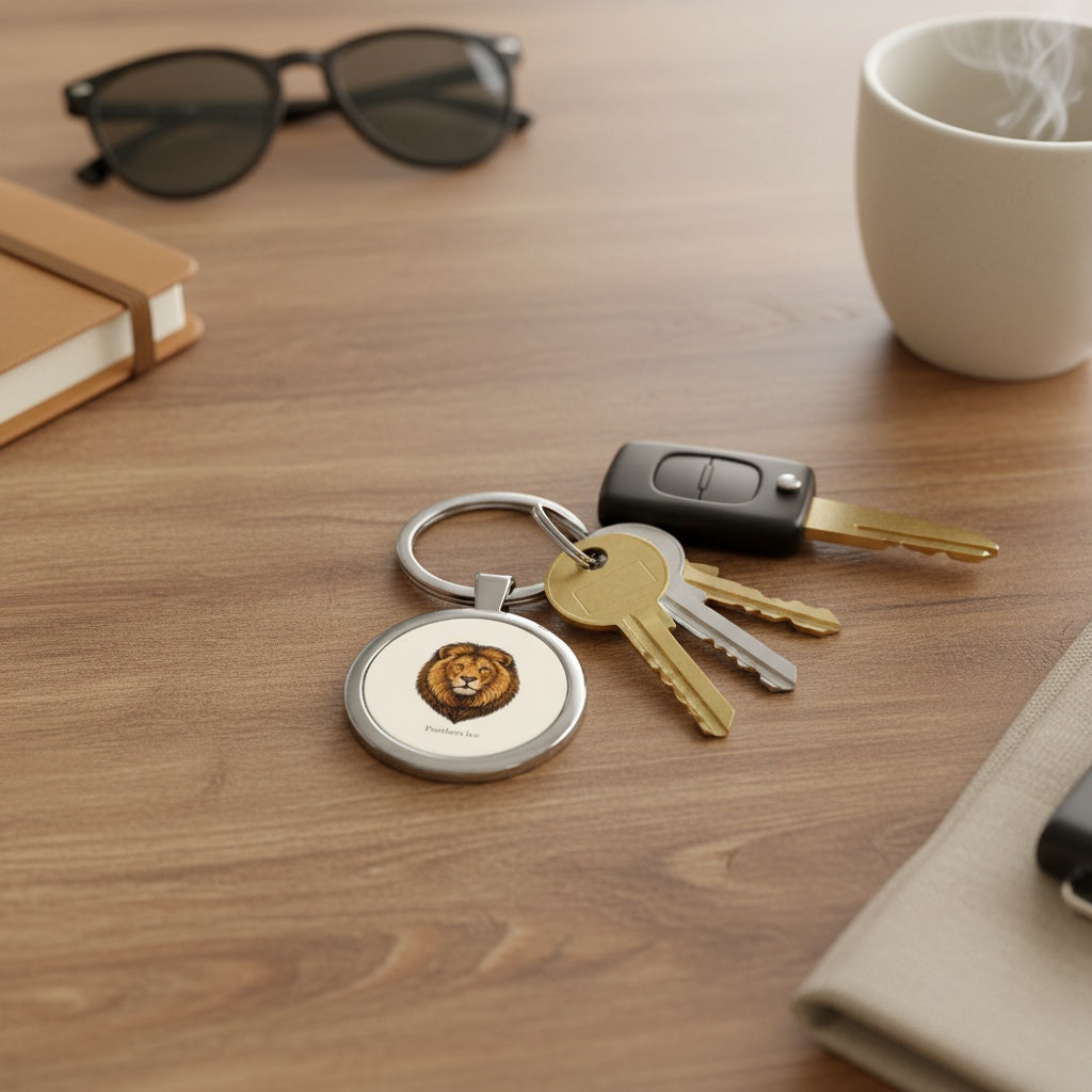 Stainless Steel Keychain - Lion (Panthera leo)