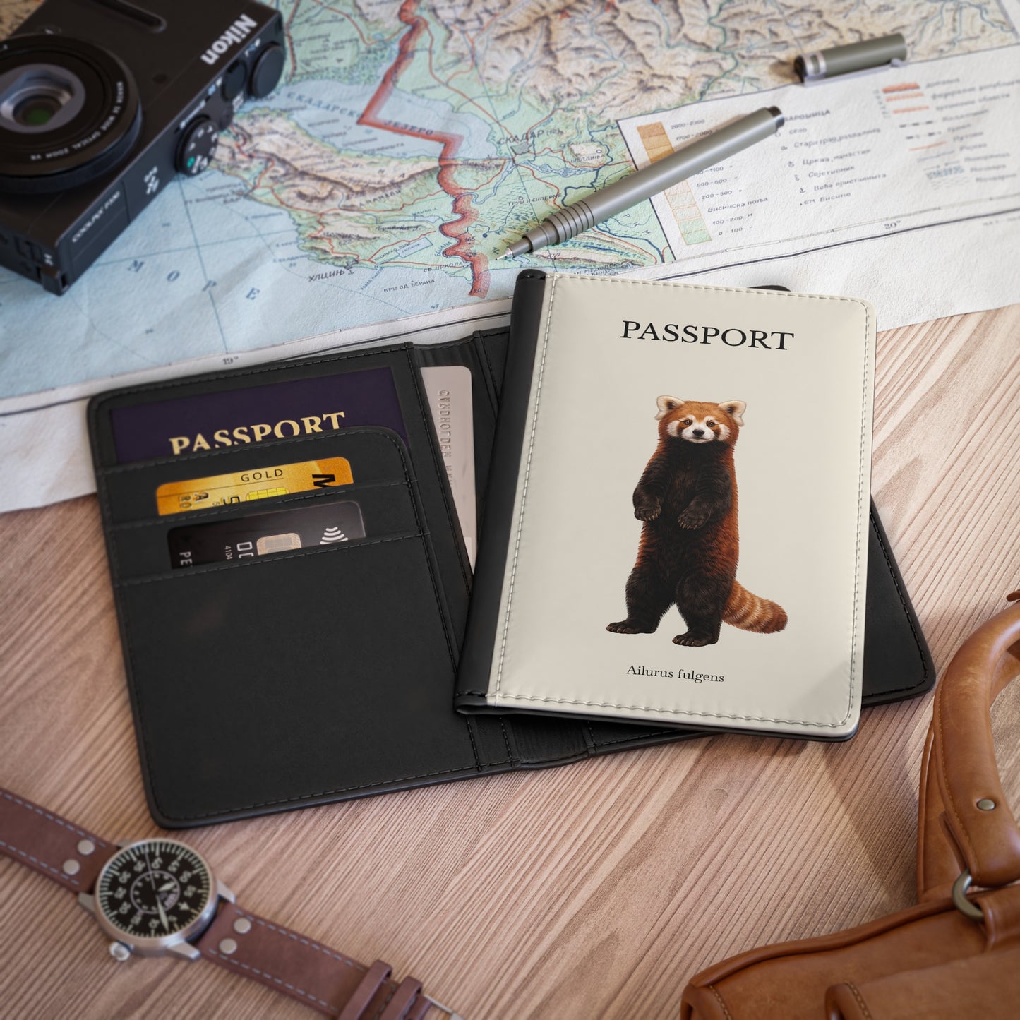 Passport Cover - Red Panda (Ailurus fulgens)