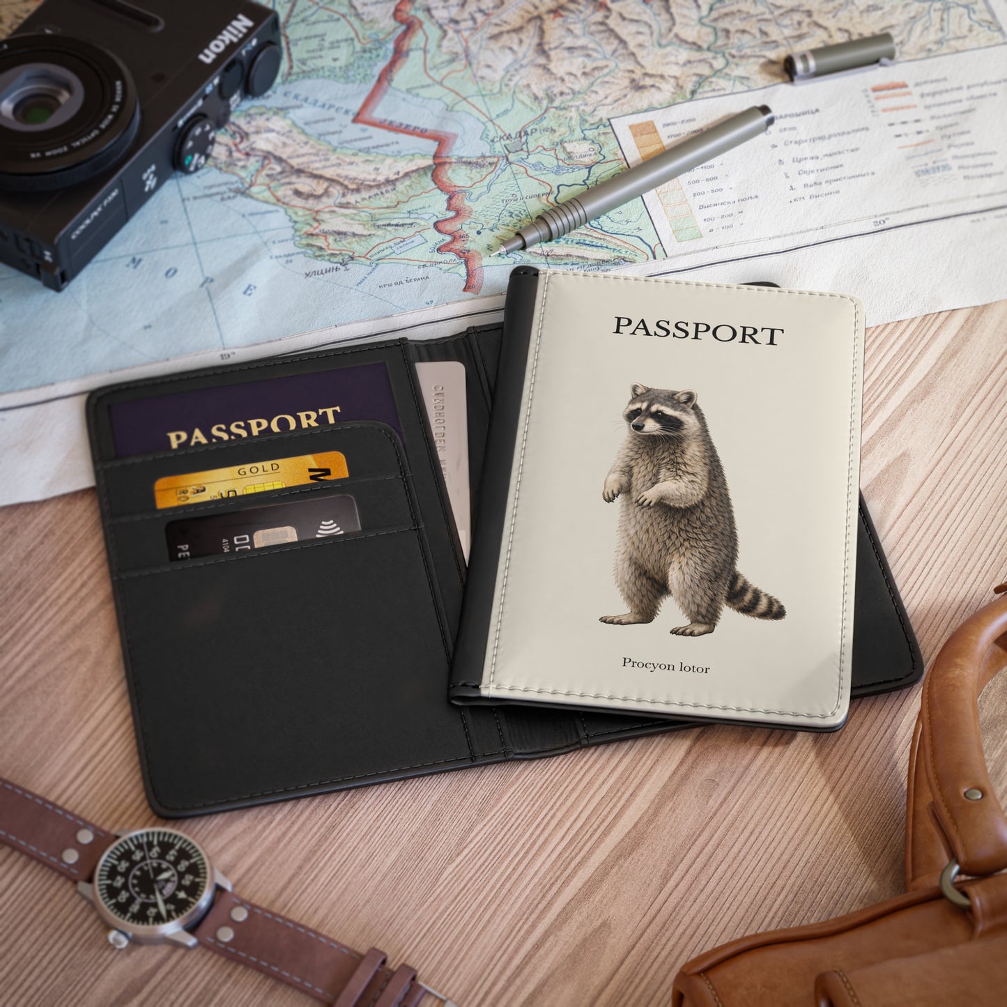 Passport Cover - Raccoon (Procyon lotor)
