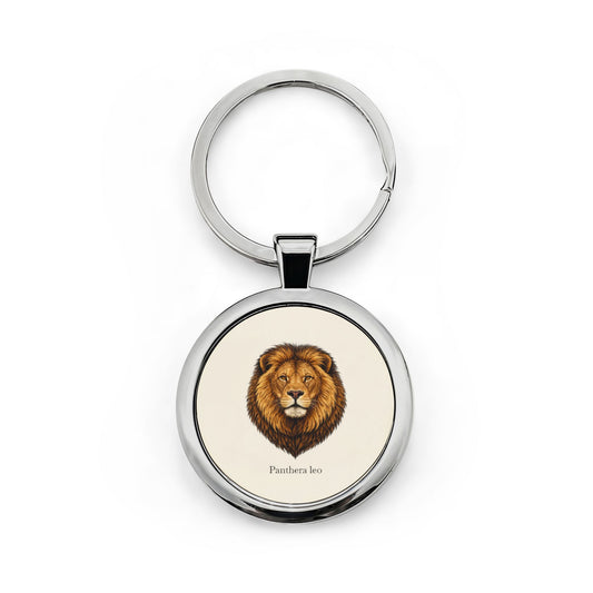 Stainless Steel Keychain - Lion (Panthera leo)