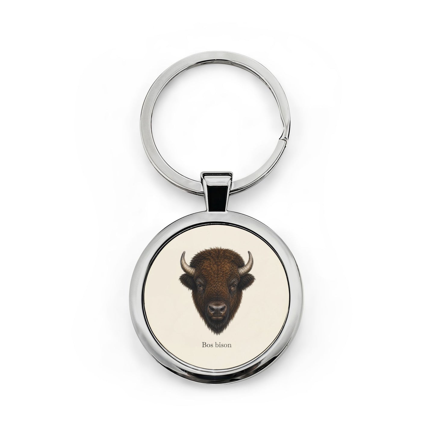 Edelstahl Schlüsselanhänger - Amerikanischer Bison (Bos bison)