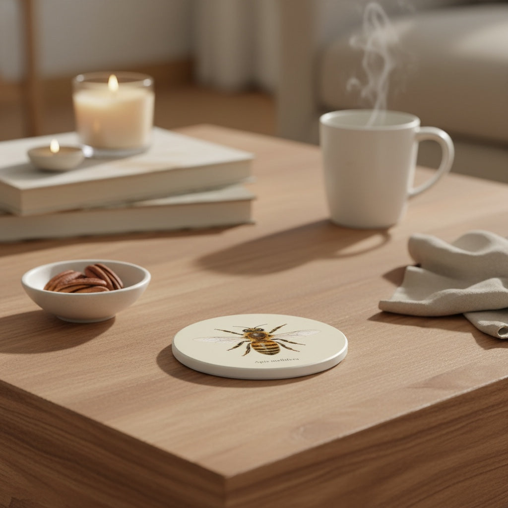 Ceramic Coaster - Honey Bee (Apis mellifera)