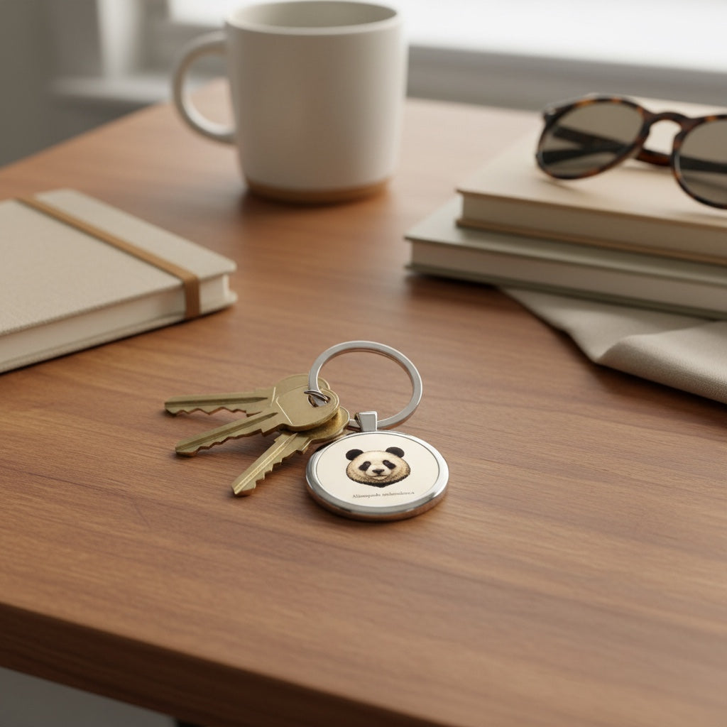 Stainless Steel Keychain - Giant Panda (Ailuropoda melanoleuca)