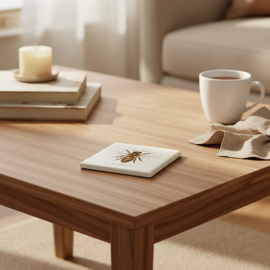 Ceramic Coaster - Honey Bee (Apis mellifera)