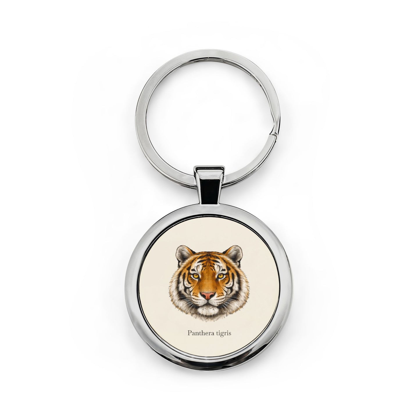 Stainless Steel Keychain - Tiger (Panthera tigris)
