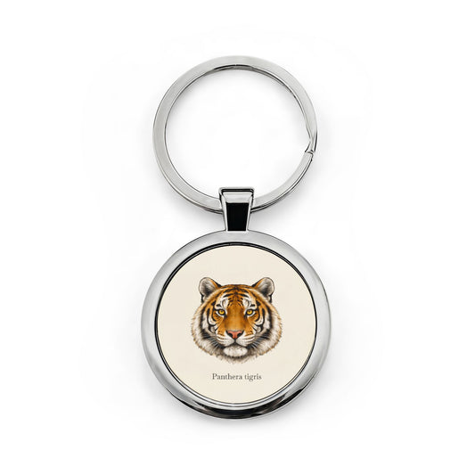 Stainless Steel Keychain - Tiger (Panthera tigris)