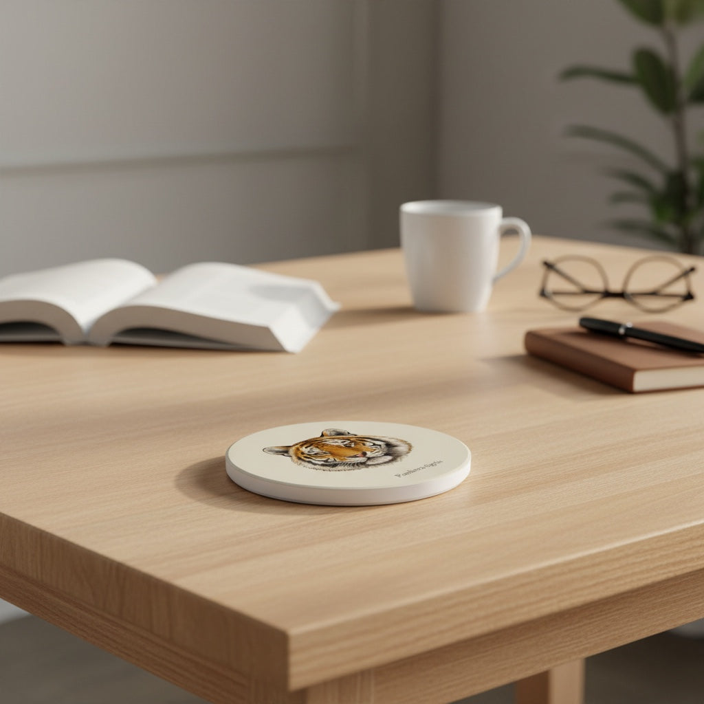 Ceramic Coaster - Tiger (Panthera tigris)