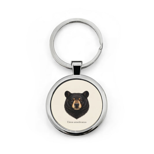 Stainless Steel Keychain - Black Bear (Ursus americanus)