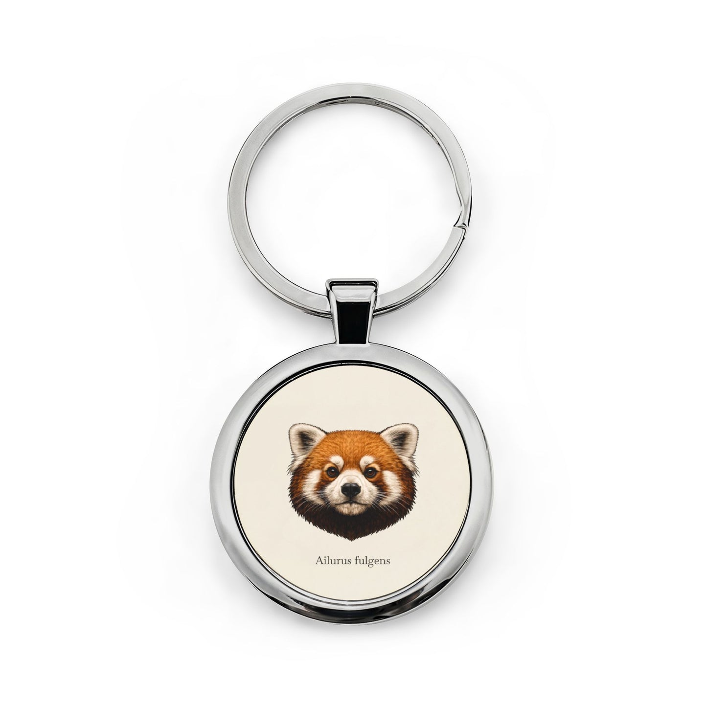 Stainless Steel Keychain - Red Panda (Ailurus fulgens)